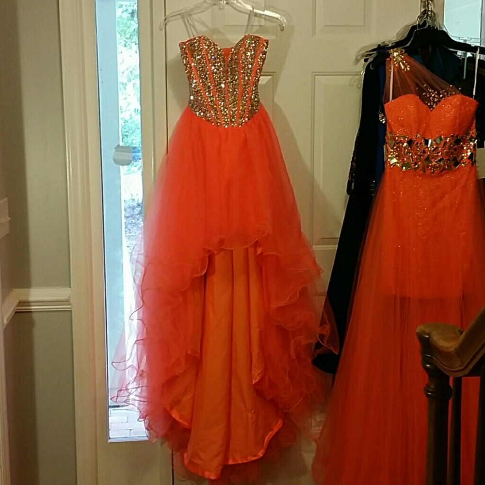 New mac duggal hi low ballgown